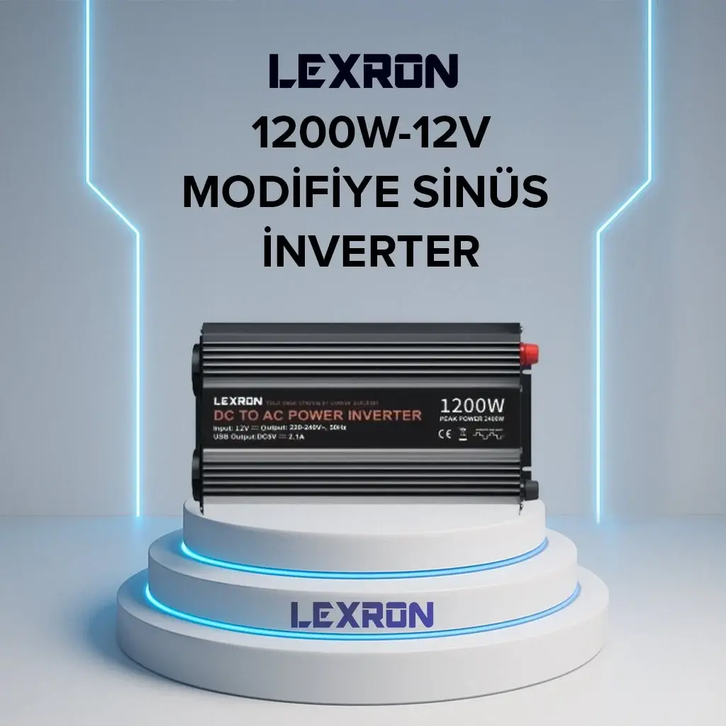 LEXRON 12 V 1200 WATT MODİFİYE SİNÜS İNVERTER