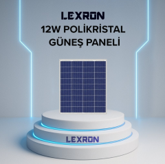 LEXRON 12 WATT POLİKRİSTAL GÜNEŞ PANELİ