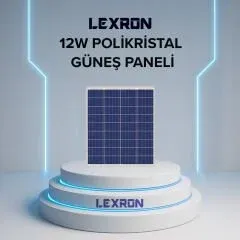 LEXRON 12 WATT POLİKRİSTAL GÜNEŞ PANELİ