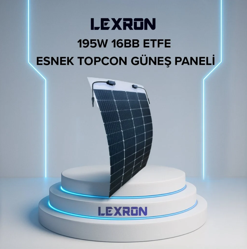 LEXRON 195 WATT 16BB ESNEK TOPCON GÜNEŞ PANELİ(ETFE)