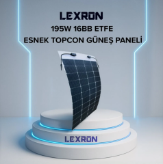 LEXRON 195 WATT 16BB ESNEK TOPCON GÜNEŞ PANELİ(ETFE)