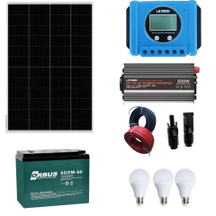 800 WATT GÜNEŞ ENERJİLİ SOLAR TELEVİZYON VE AYDINLATMA PAKETİ
