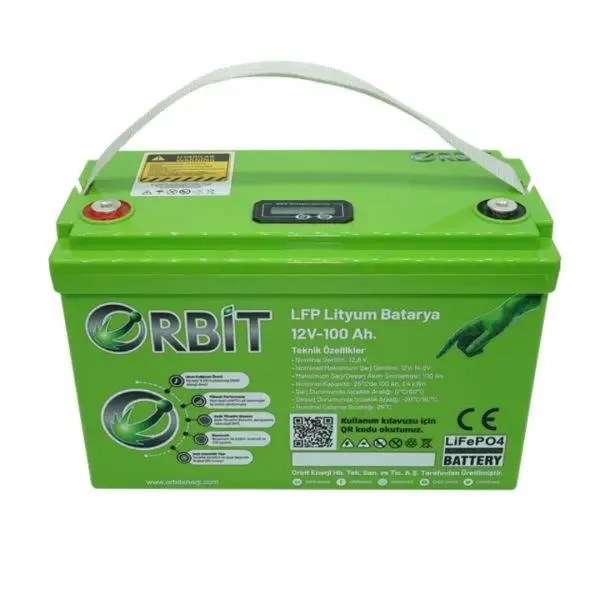 ORBİT 12V 100 AH LİFEPO4 AKÜ-ABS KASA