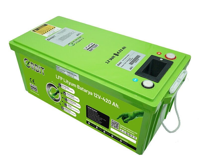 ORBİT 12V 420 AH LİFEPO4 AKÜ-ABS KASA