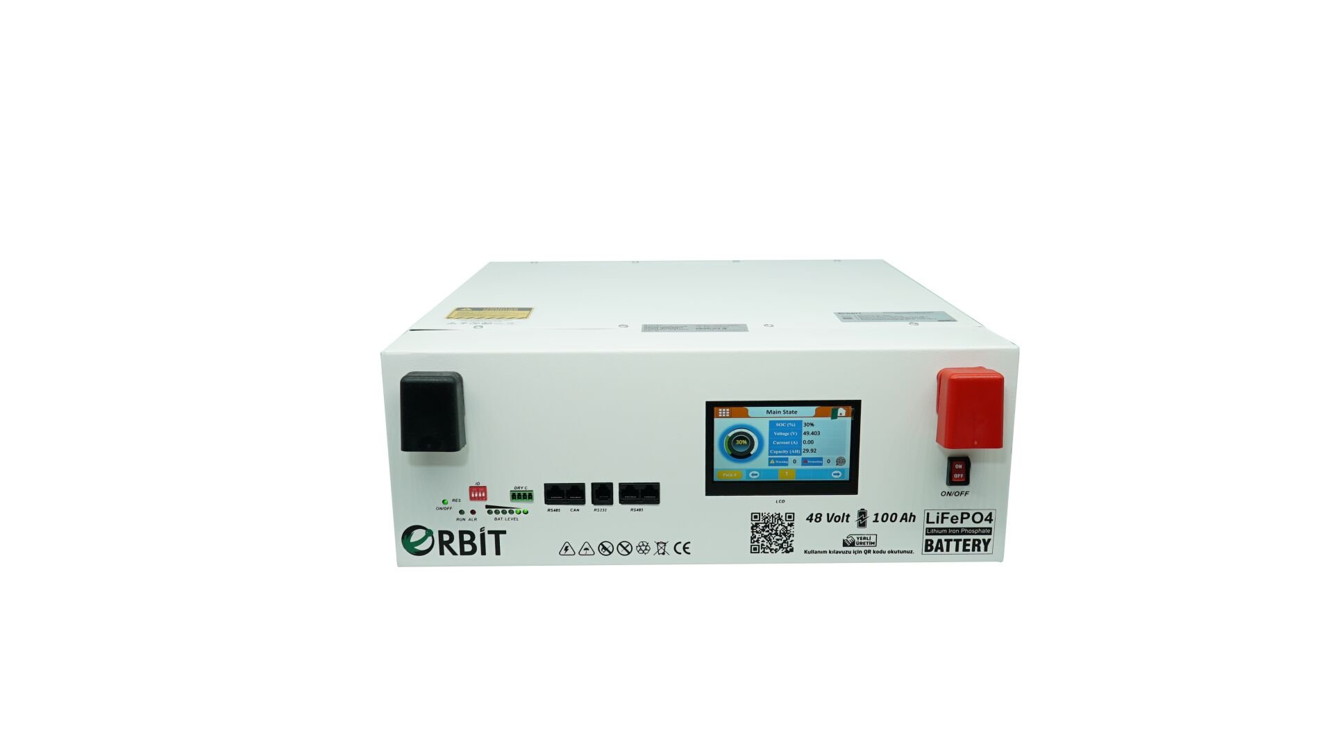 ORBİT 24V 100 AH LİFEPO4 AKÜ-ABS KASA