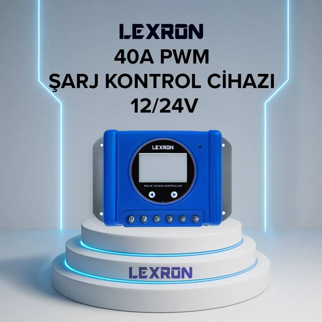 LEXRON 12/24 V 40A PWM ŞARJ REGÜLATÖRÜ