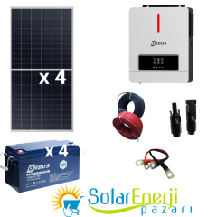 2360 WATT GÜNEŞ ENERJİLİ   JEL AKÜLÜ EKO BAĞ EVİ PAKETİ