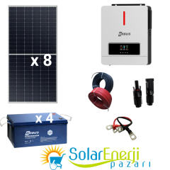 4720 WATT GÜNEŞ ENERJİLİ JEL AKÜLÜ MEDİUM BAĞ EVİ PAKETİ