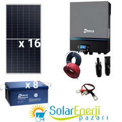 9440 WATT  GÜNEŞ ENERJİLİ JEL AKÜLÜ KONFOR EV SİSTEMİ