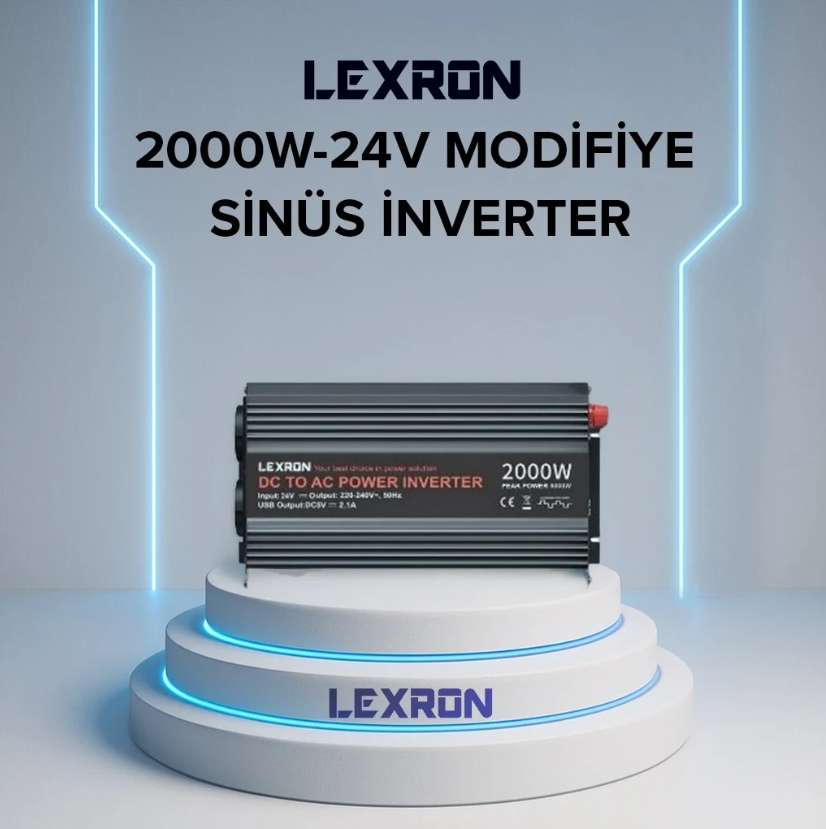 LEXRON 24 V 2000 WATT MODİFİYE SİNÜS İNVERTER