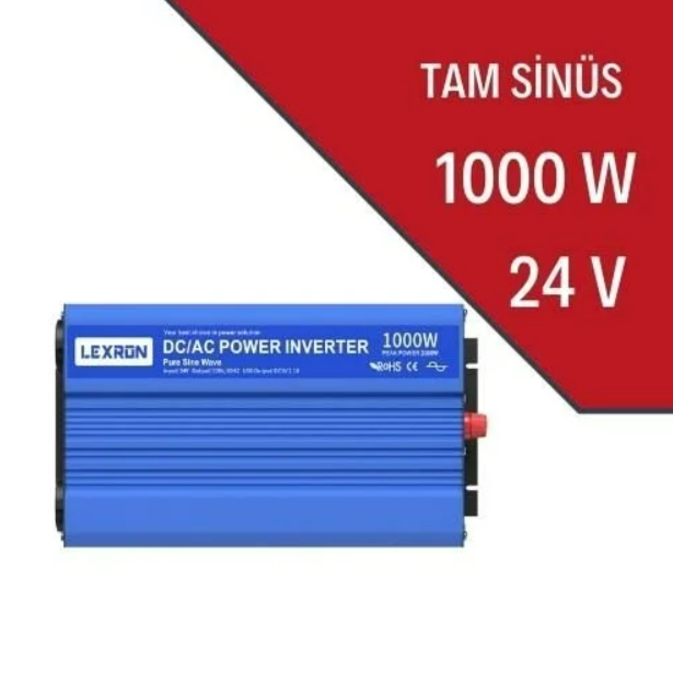 Lexron 24 Volt 1000 Watt Tam Sinüs İnverter