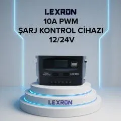 LEXRON 12/24 V 10A PWM ŞARJ REGÜLATÖRÜ