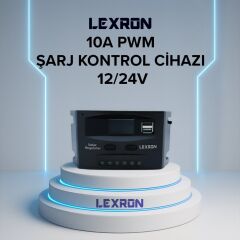 LEXRON 12/24 V 10A PWM ŞARJ REGÜLATÖRÜ