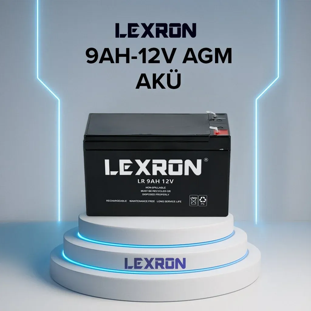 LEXRON 12V 9 AMPER KURU AKÜ