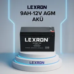 LEXRON 12V 9 AMPER KURU AKÜ
