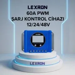 LEXRON 12/24/48 V 60A PWM ŞARJ REGÜLATÖRÜ