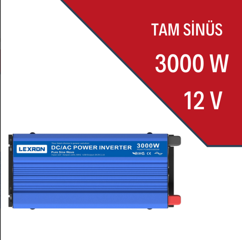 Lexron 12 Volt 3000 Watt Tam Sinus Inverter