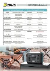 ORBUS 1200 WATT TAŞINABİLİR GÜÇ İSTASYONU