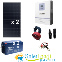 1180 WATT JEL AKÜLÜ MİNİ GÜNEŞ ENERJİLİ HAZIR BAĞ EVİ PAKETİ