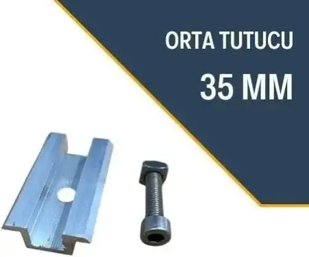 35 MM ORTA KELEPÇE (imbus cıvata+kare somun)(100 adet)