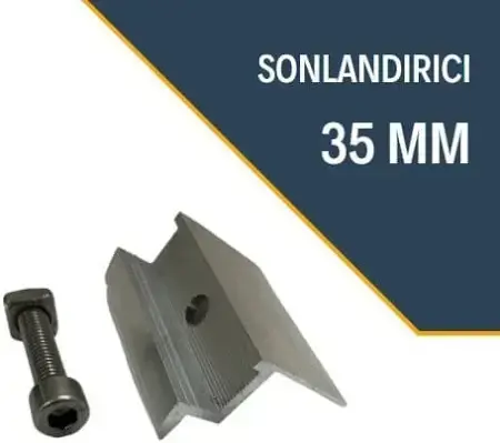 35 MM SONLANDIRICI KELEPÇE (imbus cıvata+kare somun)(100 adet)