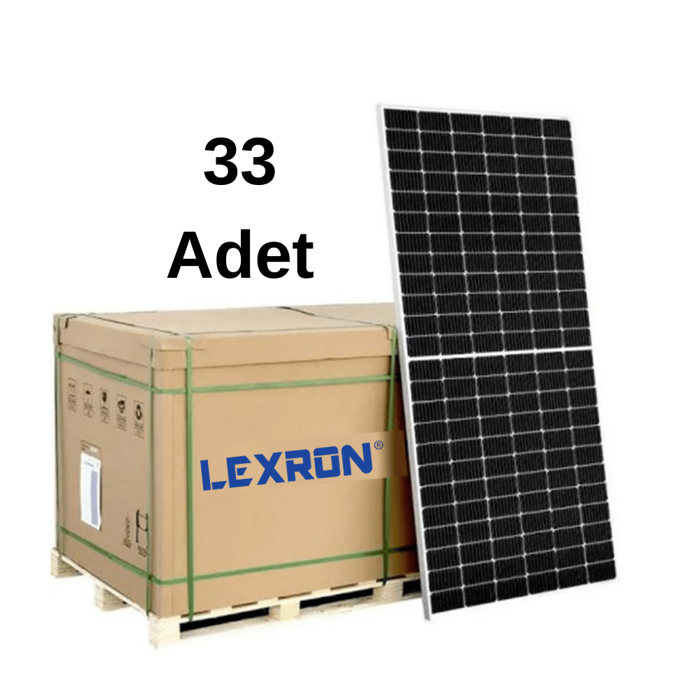 LEXRON 610 MONOKRİSTAL TOPCON GÜNEŞ PANELİ( 33 Adet)
