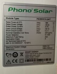PHONO SOLAR 395 WATT MONOKRİSTAL GÜNEŞ PANELİ