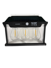 Güneş Enerjili Solar Hareket Sensörlü Bahçe Aydınlatması Siyah