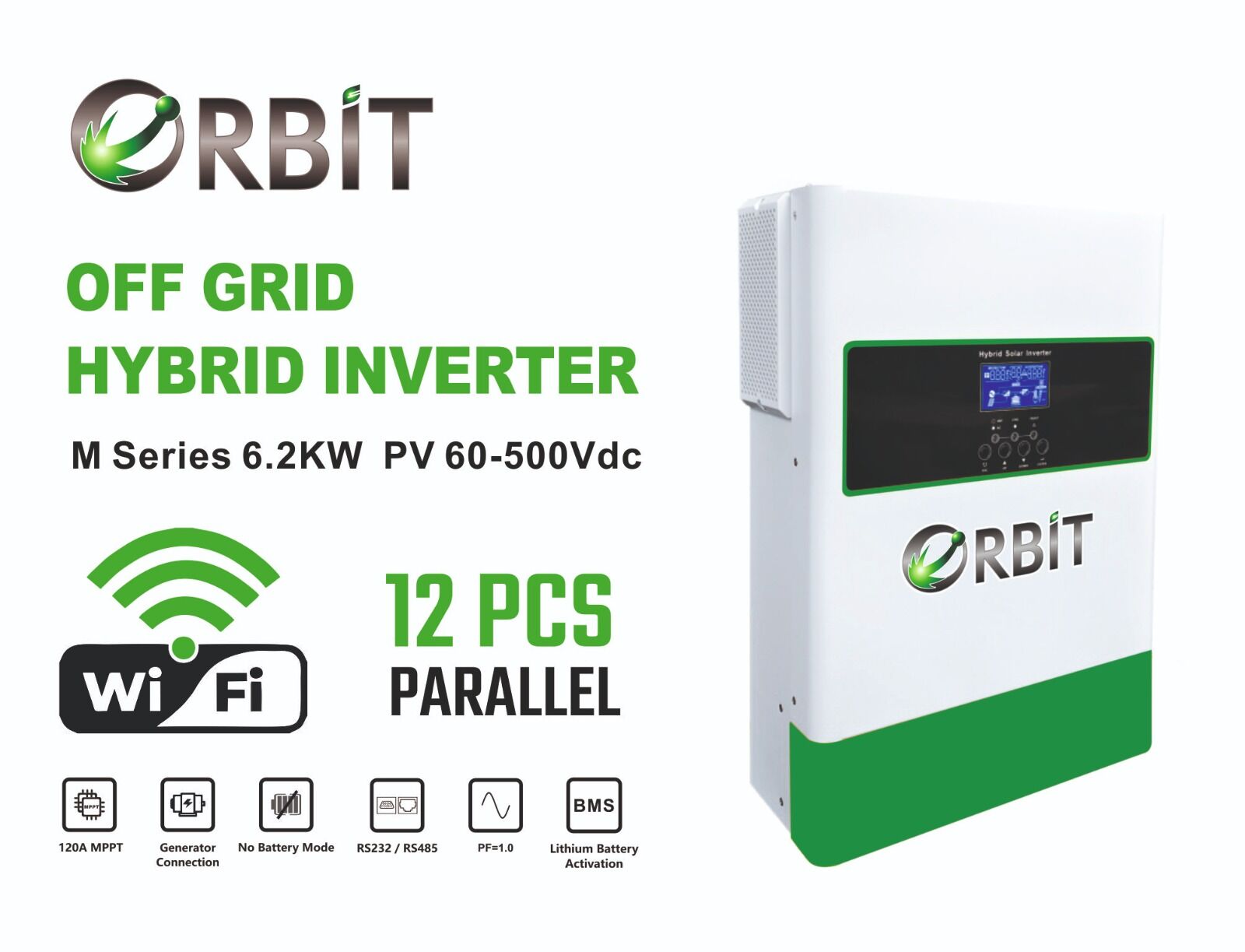 ORBİT 6.2 KW TAM SİNÜS OFFGRİD İNVERTER-12 PCS PARALLEL