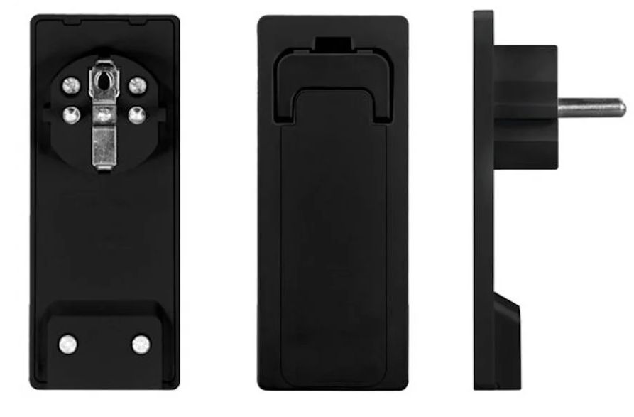 Ultra ince / Slim /Yassı Topraklı Fiş 5mm - Siyah