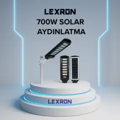 Lexron 700 W Solar Güneş Enerjili Bahçe Ve Sokak Lambası