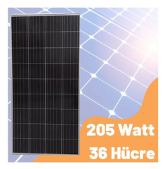 Suneco Güneş Paneli 205 W Watt Monokristal A Kalite Yüksek Verim