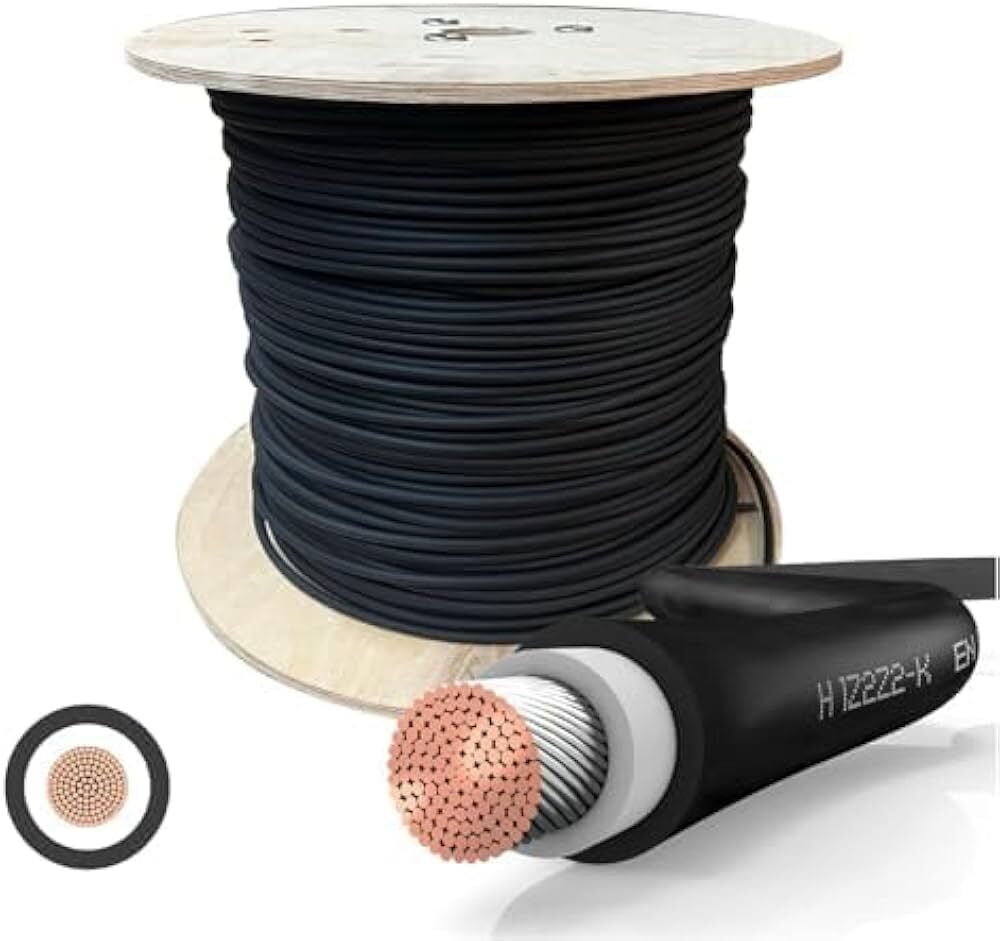 Öznur 6 MM Solar Kablo Siyah (500 MT) PV Solar Kablo