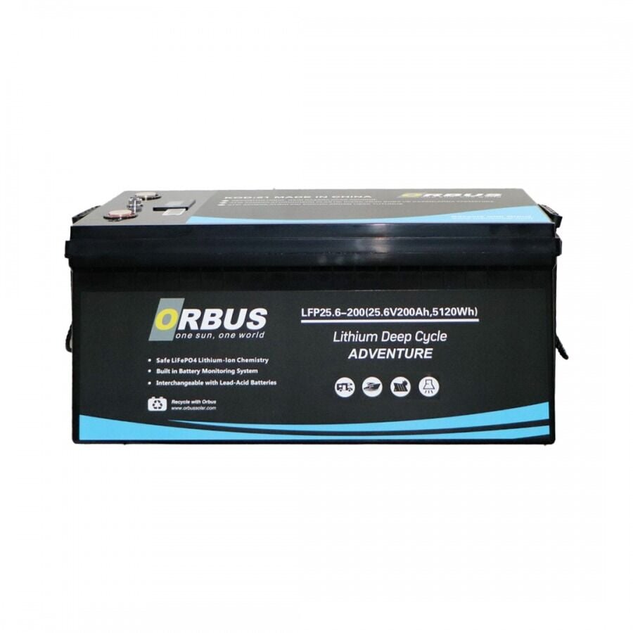 ORBUS 25.6 V 200 AMPER LİFEPO4 LİTYUM AKÜ