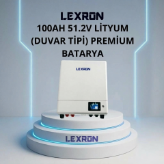 LEXRON 51.2V 100Ah LİFEPO4 AKÜ DUVAR TİPİ