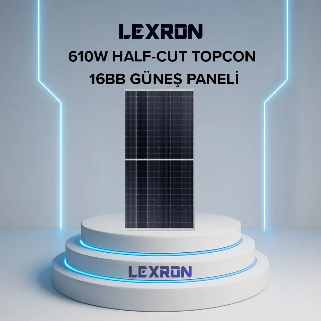 LEXRON 610 MONOKRİSTAL TOPCON GÜNEŞ PANELİ