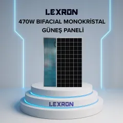 LEXRON 450 MONOKRİSTAL BIFACİAL  GÜNEŞ PANELİ