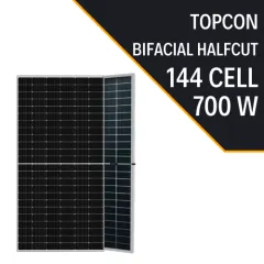 LEXRON TOPCON BIFACIAL 700W HALF CUT GÜNEŞ PANELİ