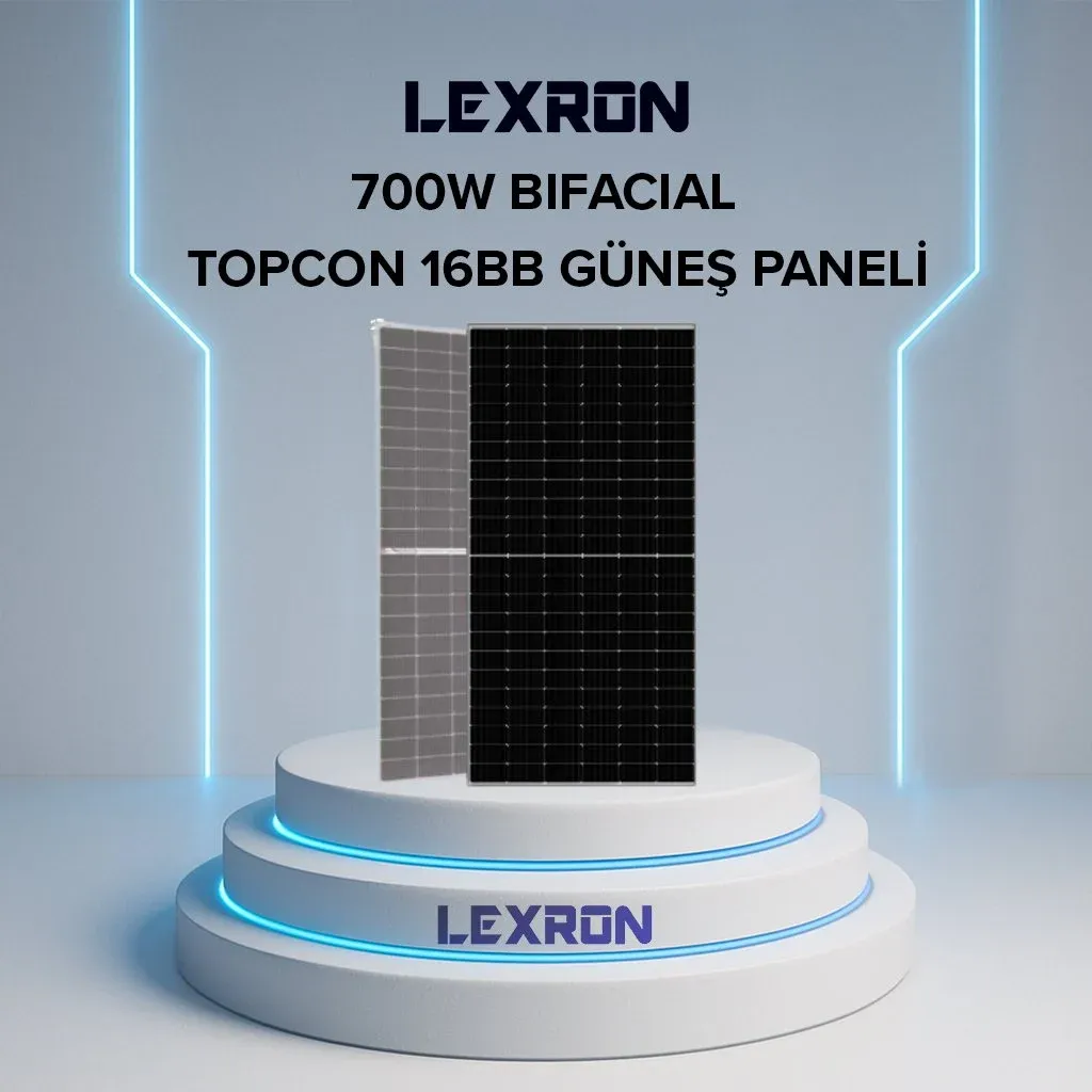 LEXRON 700 MONOKRİSTAL TOPCON GÜNEŞ PANELİ