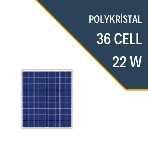 LEXRON 22W POLYKRİSTAL GÜNEŞ PANELİ