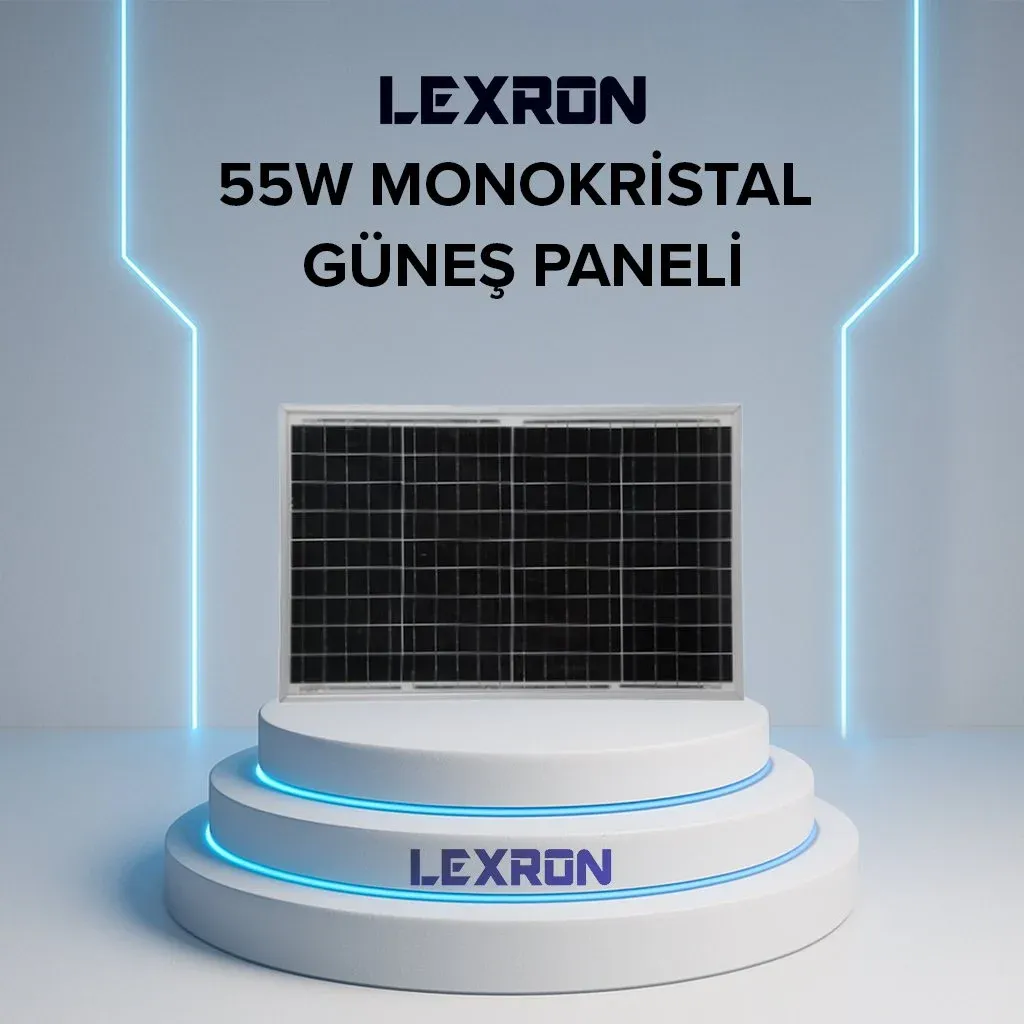 LEXRON 55 MONOKRİSTAL GÜNEŞ PANELİ