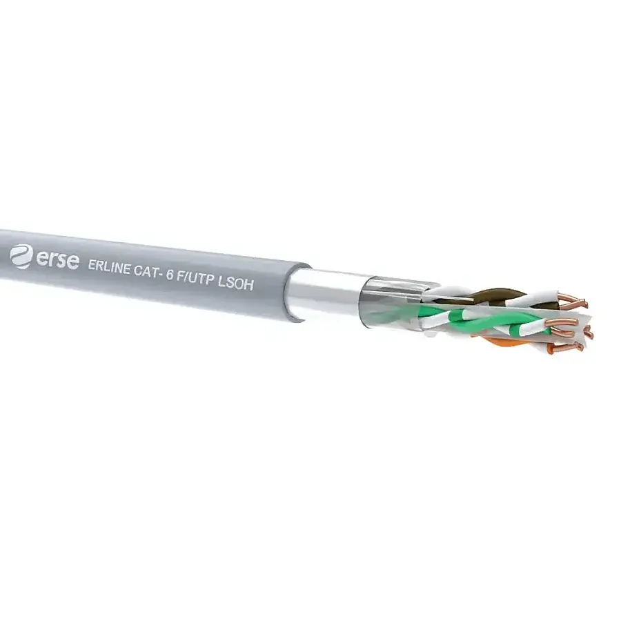 Erse 4x2x23 Awg Cat-6 U/Utp Lszh Halojen Free Data Kablosu Gri 1 Mt