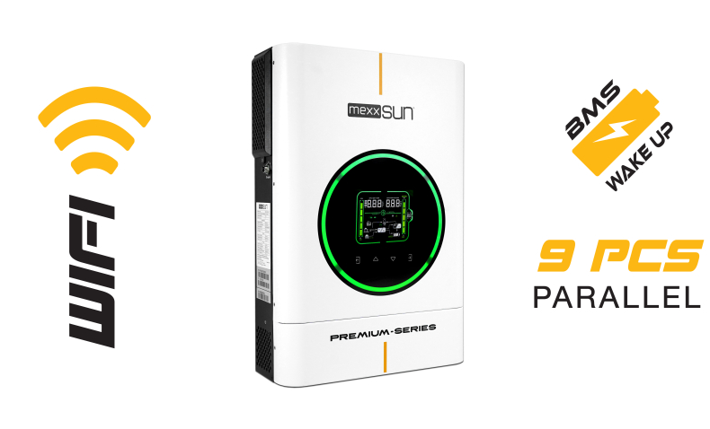 MEXXSUN 48 VOLT 6 KW AKILLI İNVERTER (WİFİ-ÇİFT ÇIKIŞ)
